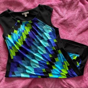 Geometric print dress